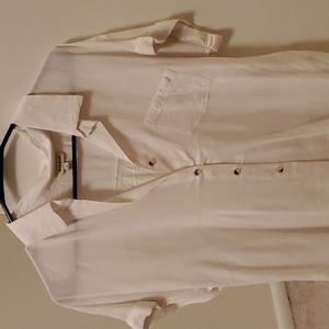White short sleeve button down